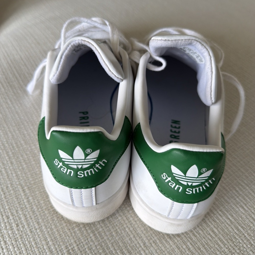 adidas Stan Smith White Green Womens Sz 9 - Picture 4 of 7